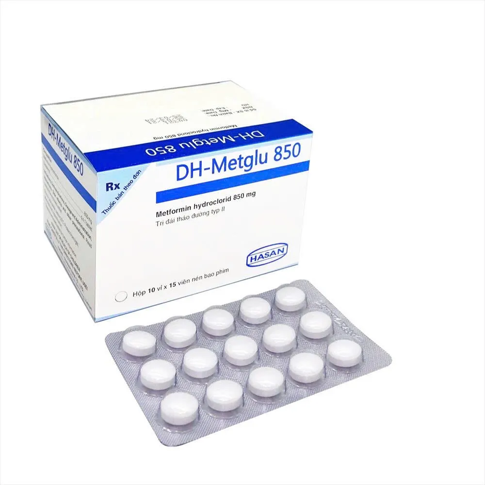DH-Metglu XR 850mg Hasan (H/150v)  – Kiểm soát đường huyết ổn định, tiện lợi dài ngày
